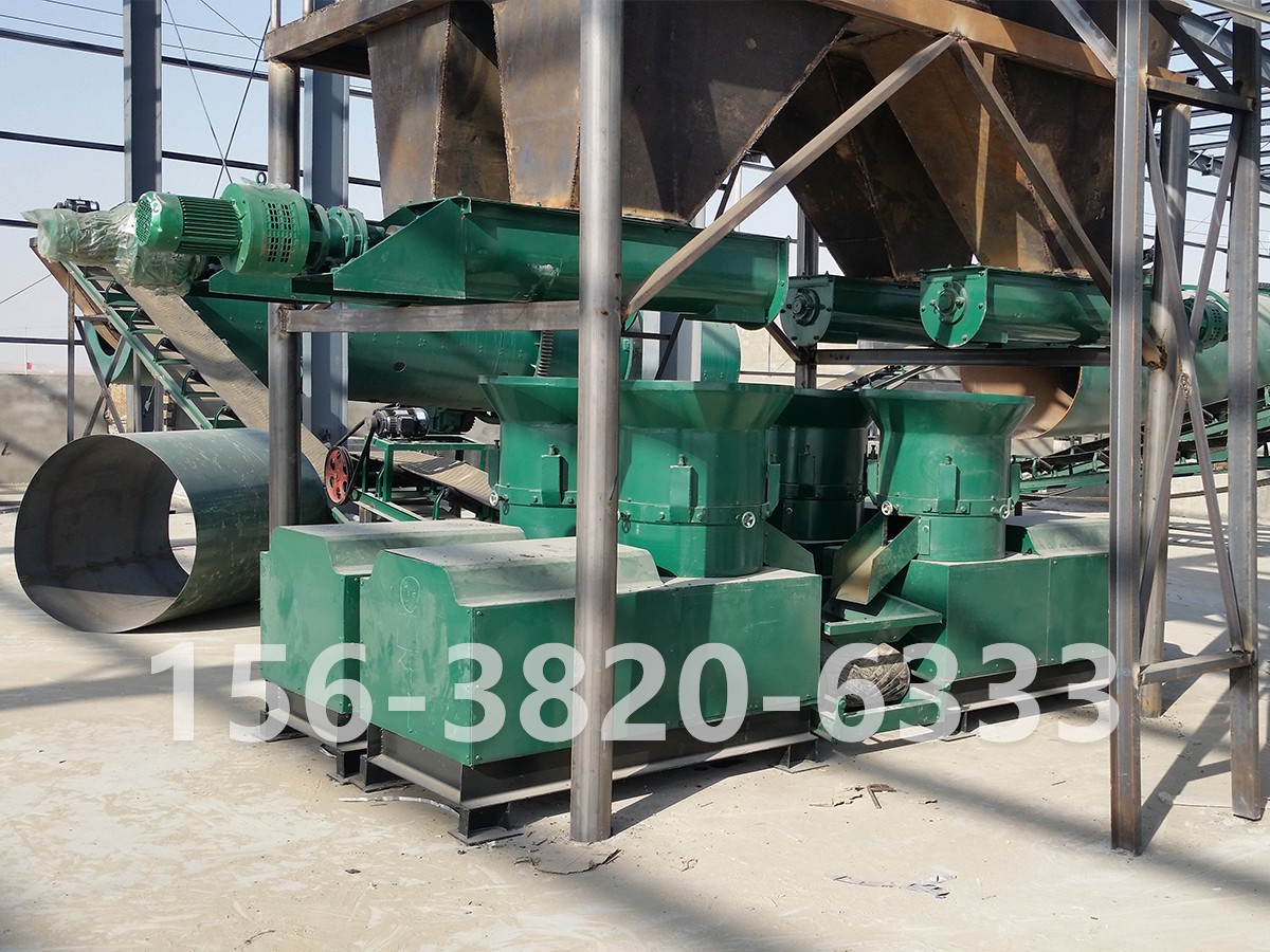 有機(jī)肥平模造粒機(jī)現(xiàn)場(chǎng)